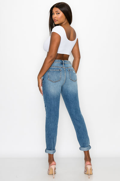 Debbie - Jeans High Rise Destructed Girlfriend