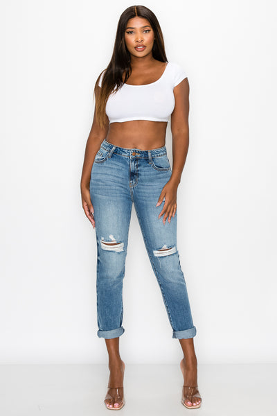 Debbie - Jeans High Rise Destructed Girlfriend