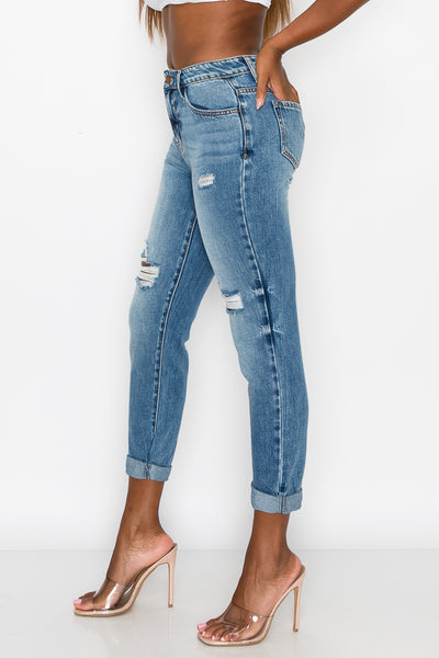 Debbie - Jeans High Rise Destructed Girlfriend