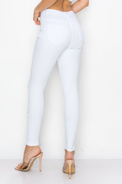 Kimberly - High Rise Heavy Destructed Skinny