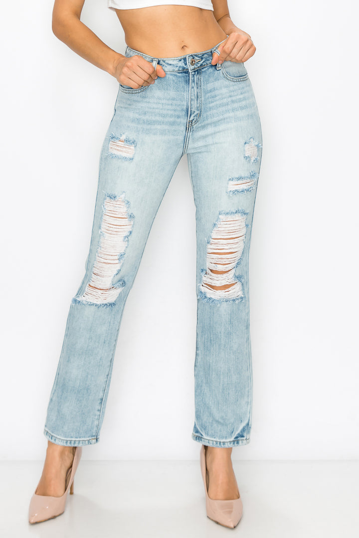 Eunice - Jambe droite usée à taille très haute