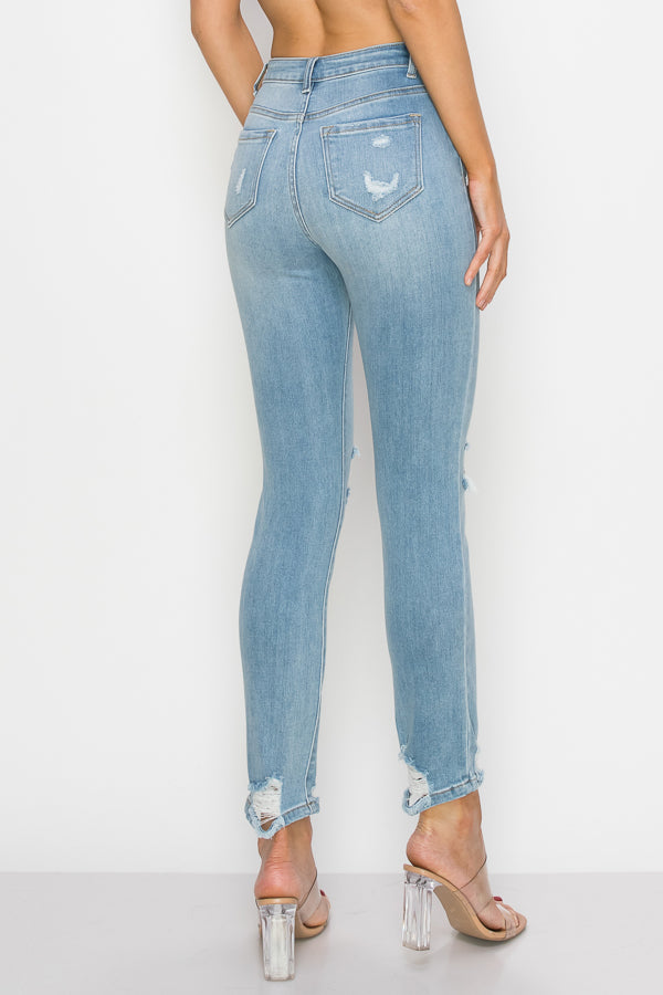 Margaret - High Rise Destructed Straight Leg