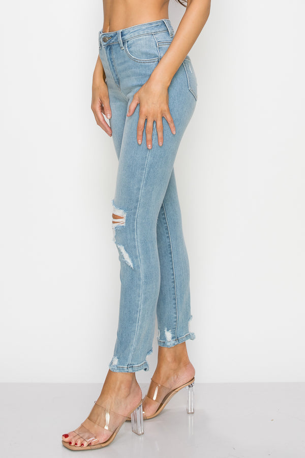 Margaret - High Rise Destructed Straight Leg