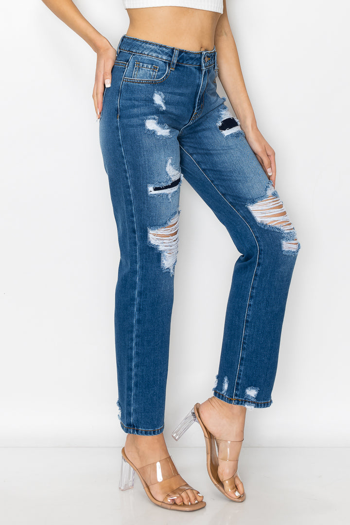 Kelsey - Gamba dritta distrutta con toppa a vita alta