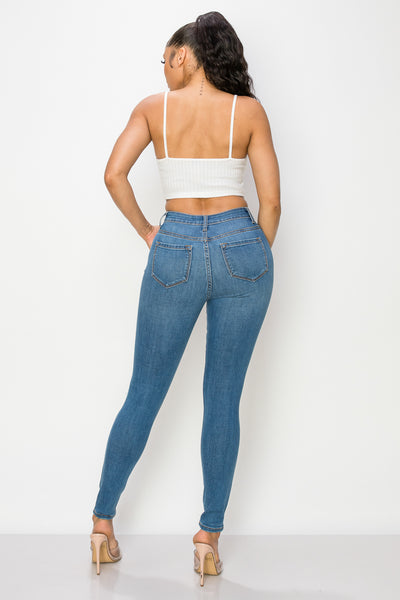 Frida - Jean skinny stretch déchiré à taille haute