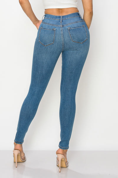 Frida - Jean skinny stretch déchiré à taille haute