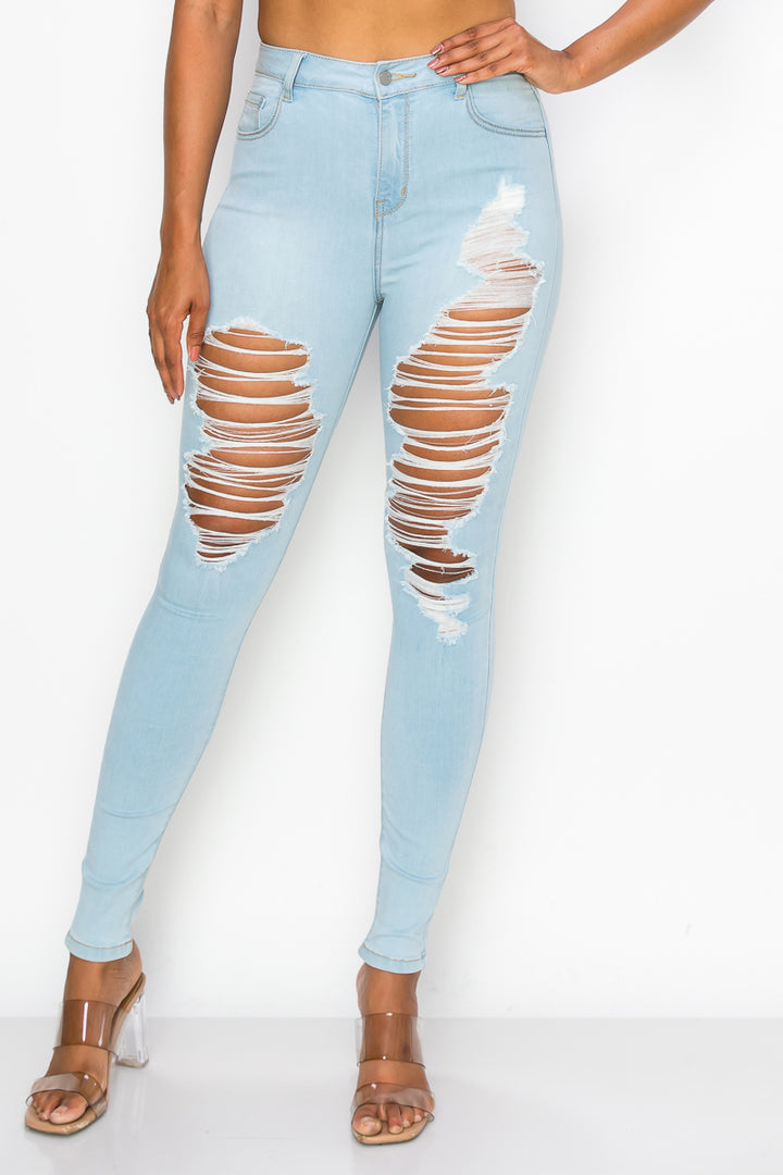Ruby - High Rise Destructed Soft Stretch Skinny