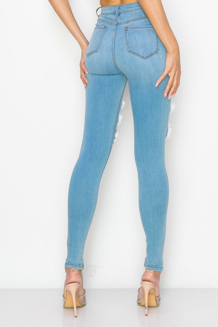 Aubrey - High Rise Destructed Soft Stretch Skinny