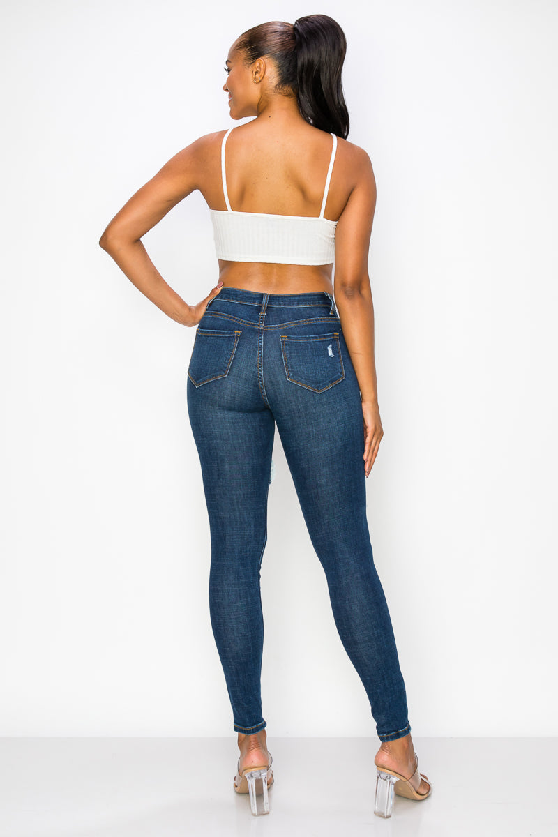 Savannah - High Rise Destructed Stretch Skinny