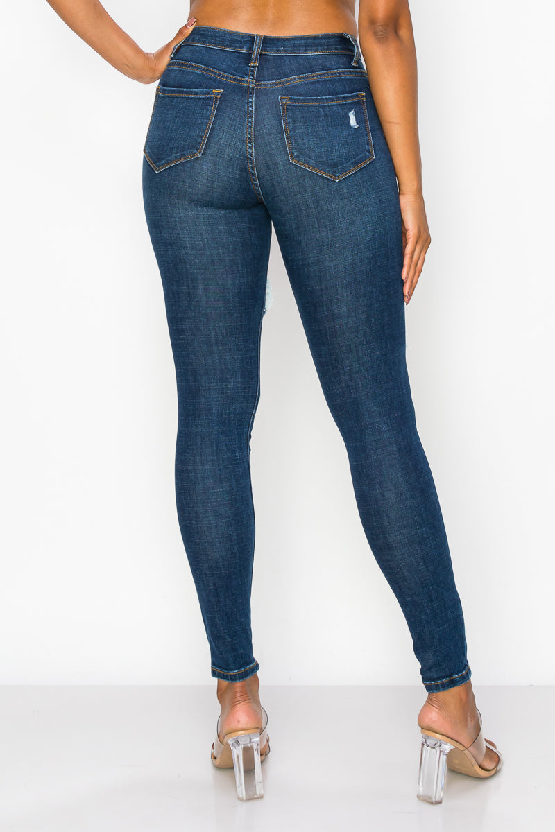 Savannah - High Rise Destructed Stretch Skinny