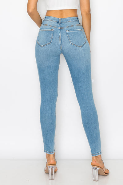 Selena - High Rise Destructed Premium Skinny