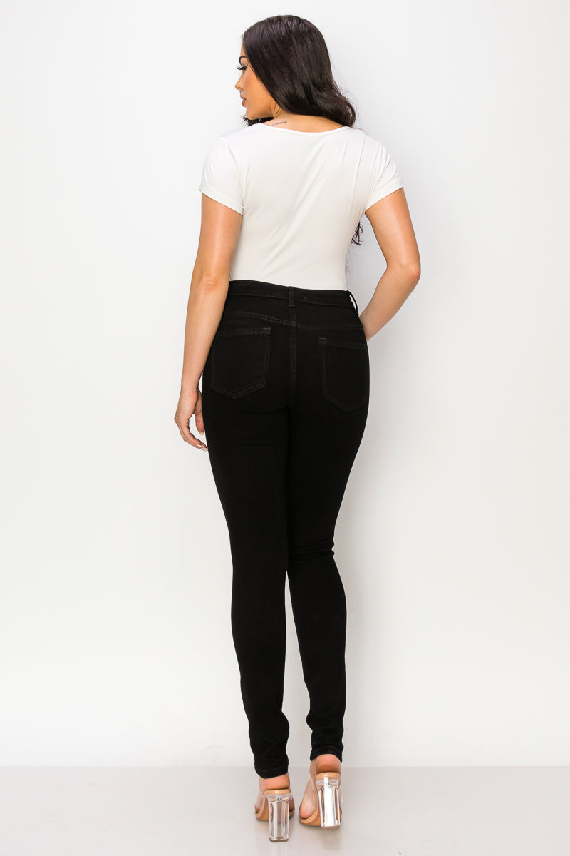 Milania - Classic Mid Rise Stretch Skinny Heavy